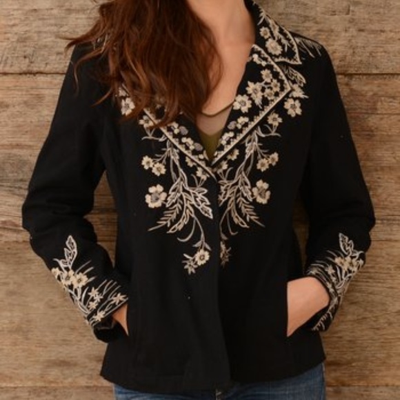 Paparazzi Jackets & Blazers - Paparazzi Twill Embroidered Blazer